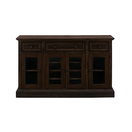 Traditional Server with Four Doors and Drawers